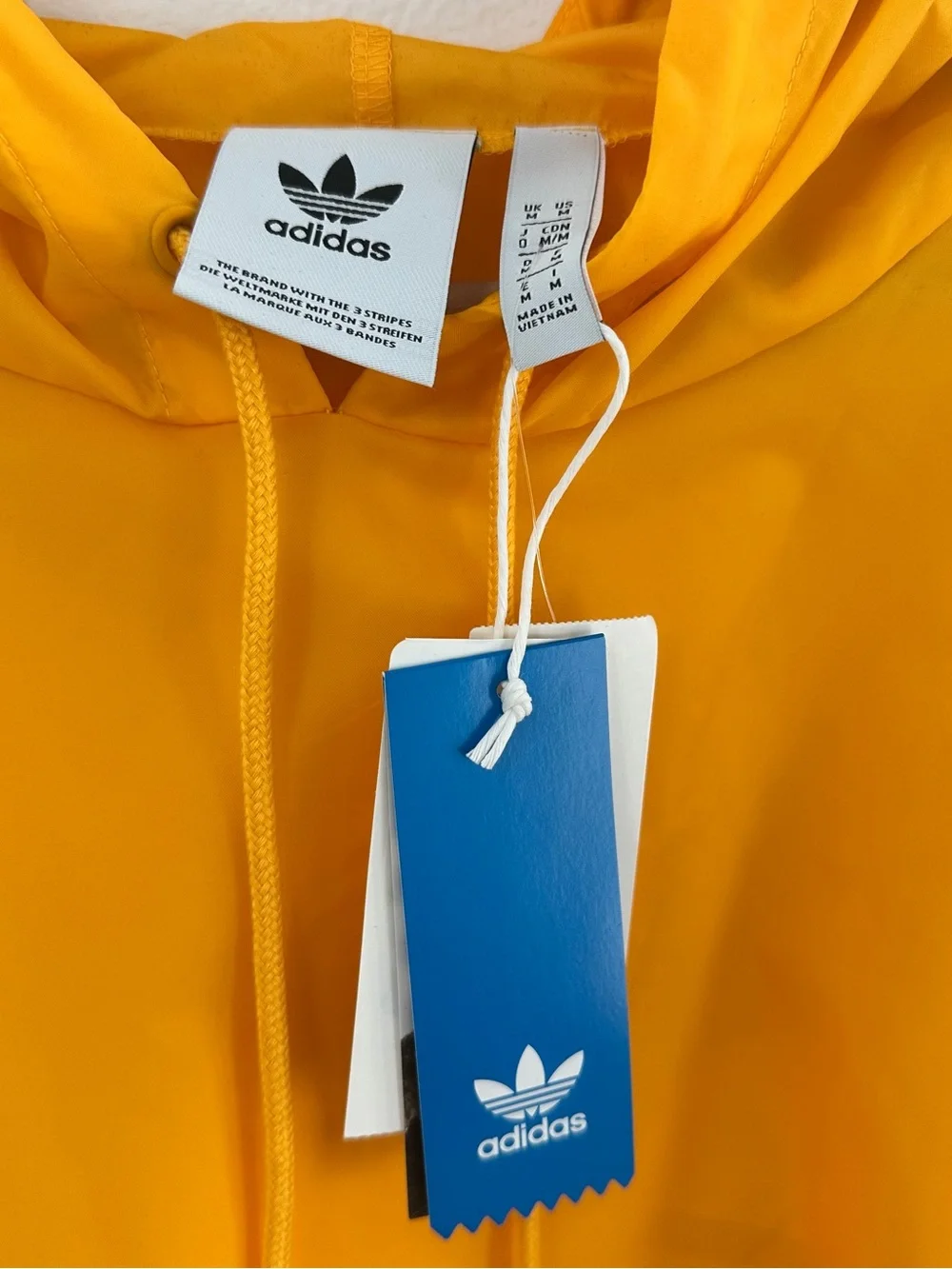Yellow Adidas Originals Poncho Windbreaker Urban outfitters